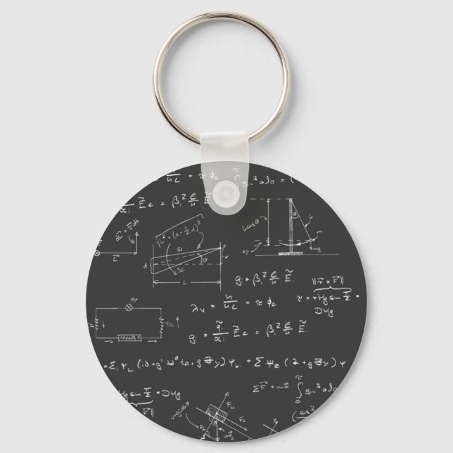 Physics diagrams and formulas key ring (Front)