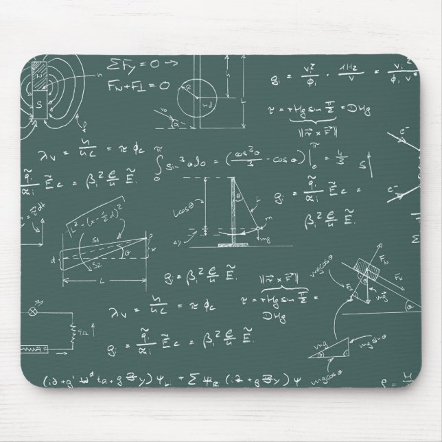 Physics diagrams and formulas mouse mat (Front)
