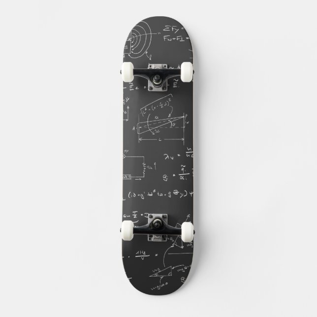 Physics diagrams and formulas skateboard (Front)