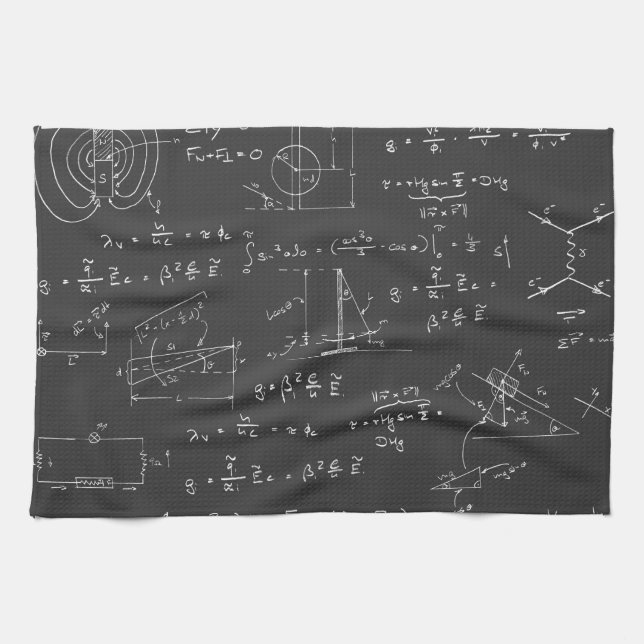 Physics diagrams and formulas tea towel (Horizontal)