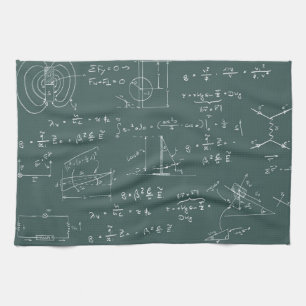 Physics diagrams and formulas tea towel