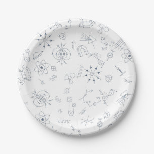 Physics diagrams design paper plate