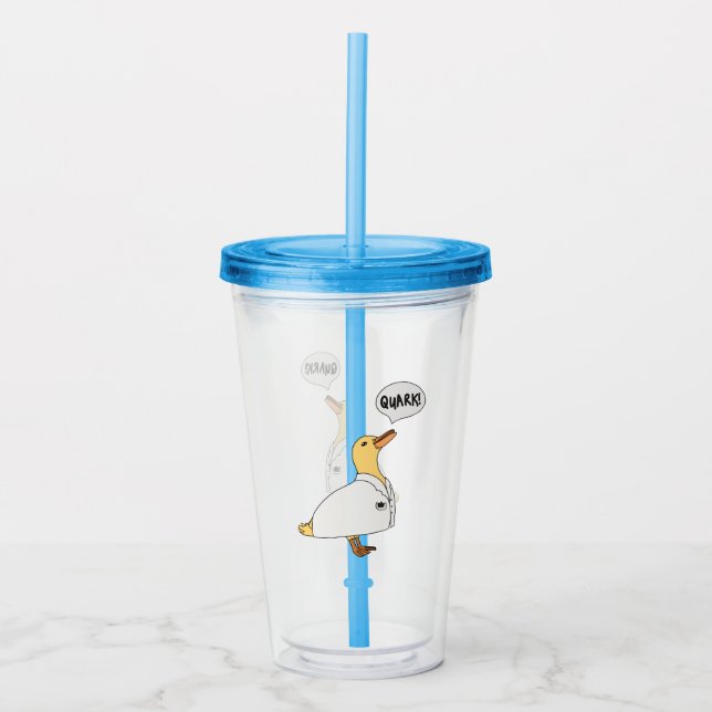 Physics Duck Acrylic Tumbler (Front)