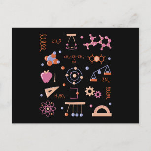 Physics elements postcard