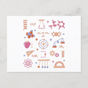Physics elements postcard