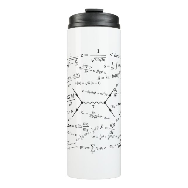 Physics equations and formulas thermal tumbler (Front)