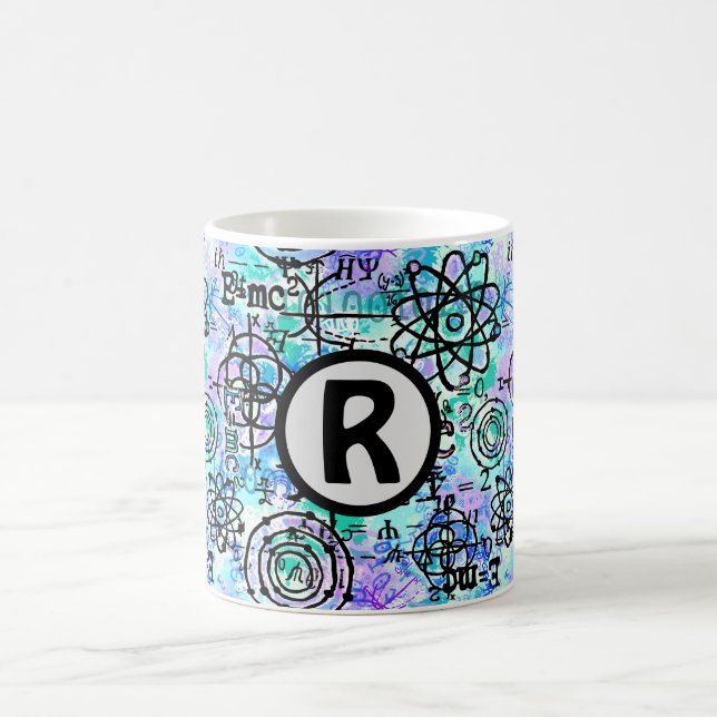 Physics Equations and Math Symbols Nerd Coffee Mug (Center)