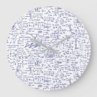 Physics Equations in Blue Pen // Large Clock