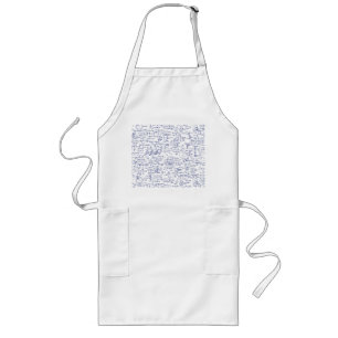 Physics Equations in Blue Pen // Long Apron