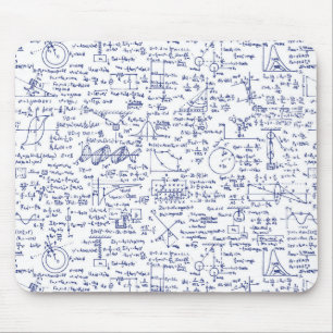 Physics Equations in Blue Pen // Mouse Mat