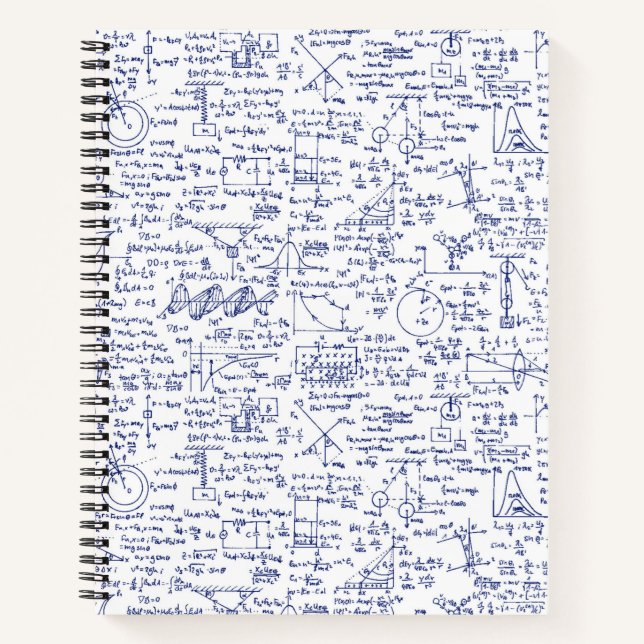 Physics Equations in Blue Pen // Notebook (Front)