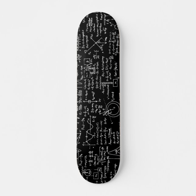 Physics Equations on Black // Skateboard (Front)