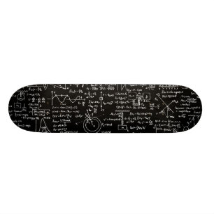 Physics Equations on Black // Skateboard