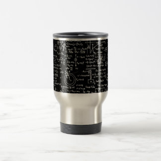 Physics Equations on Black // Travel Mug