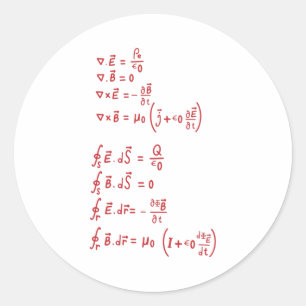 Physics Formula Classic Round Sticker