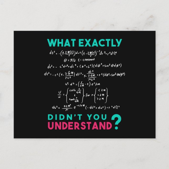 Physics formula Joke Postcard (Front)