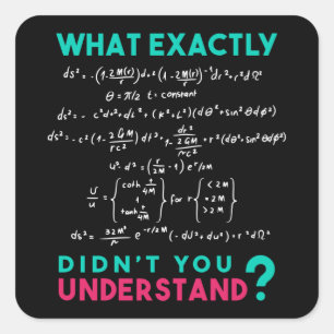 Physics formula Joke Square Sticker