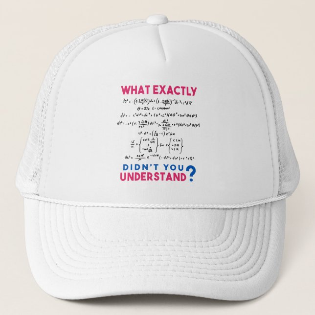 Physics formula Joke Trucker Hat (Front)
