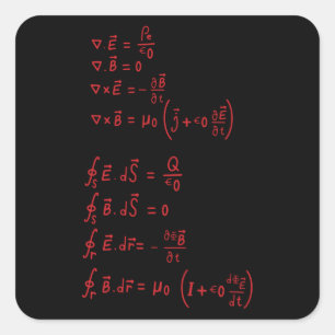 Physics Formula Square Sticker