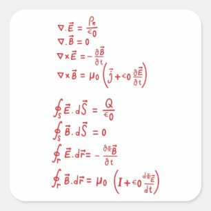 Physics Formula Square Sticker