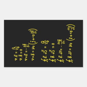 Physics Formula Square Sticker Invitation