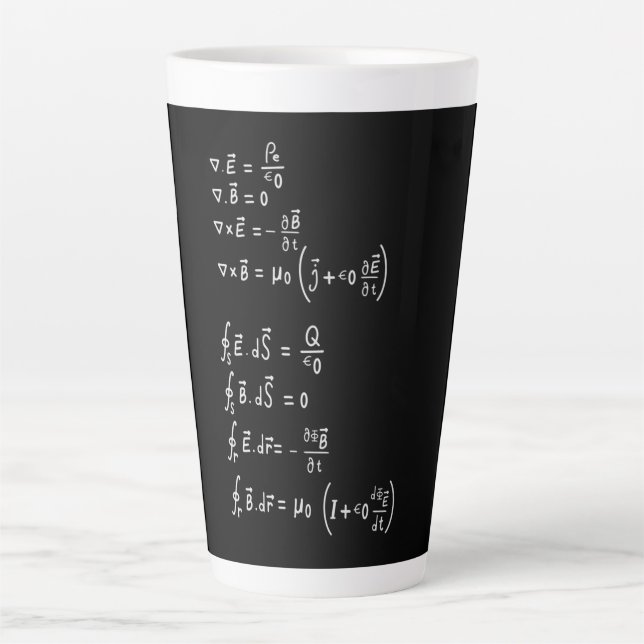 Physics Formula Square Sticker Invitation Latte Mug (Front)