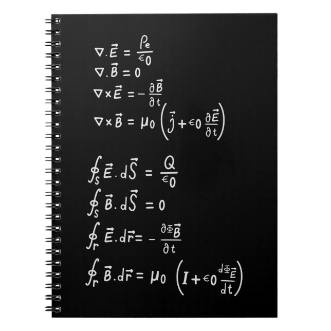 Physics Formula Square Sticker Invitation Notebook (Front)