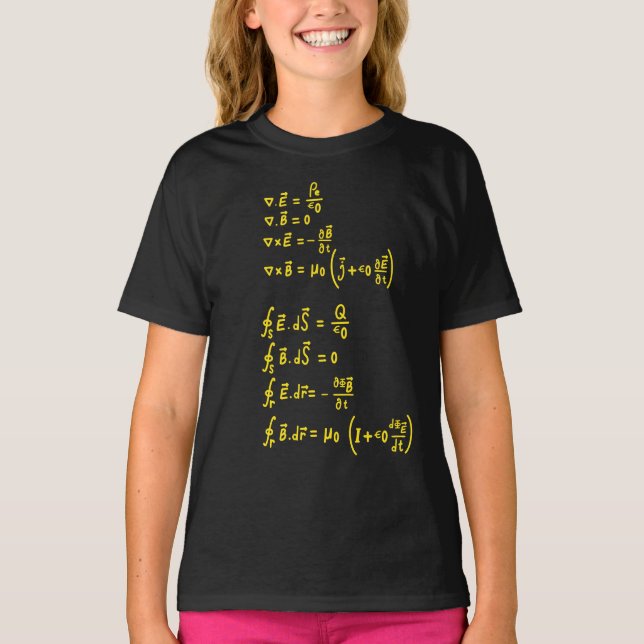 Physics Formula Square Sticker Invitation T-Shirt (Front)