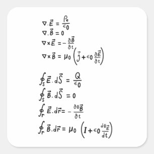 Physics Formula T-Shirt Invitation Square Sticker