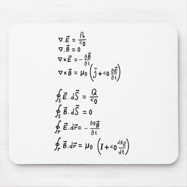 Physics Formula T-Shirt Invitation Square Sticker Mouse Mat (Front)