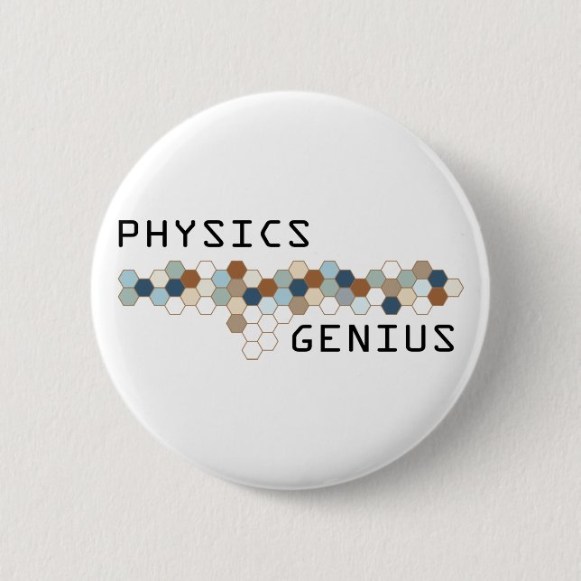 Physics Genius 6 Cm Round Badge (Front)