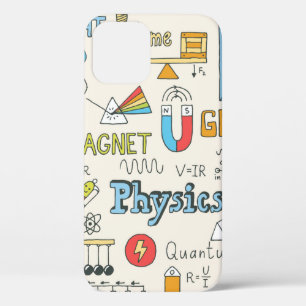 Physics. Hand drawn. Vintage illustration. iPhone 12 Case