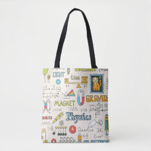 Physics. Hand drawn. Vintage illustration. Tote Bag