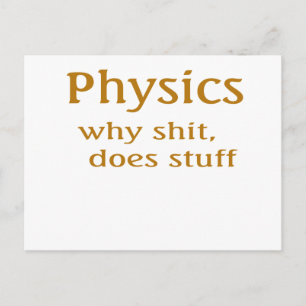 physics humour postcard