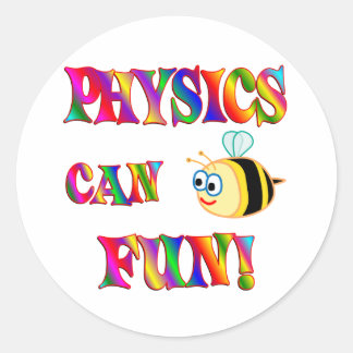 Physics is Fun Classic Round Sticker