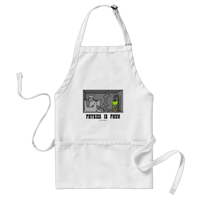 Physics Is Phun (Fun) (Schrödinger's Cat Thought) Standard Apron (Front)