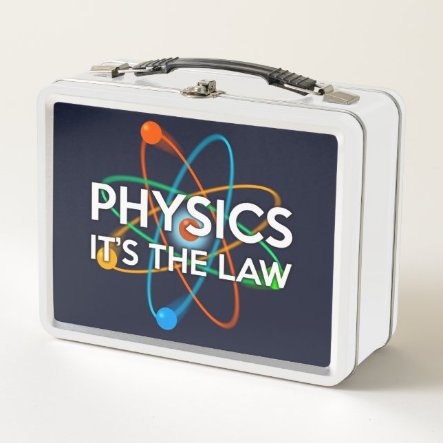 PHYSICS. IT'S THE LAW Science Metal Lunch Box (Front)