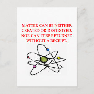 physics joke postcard