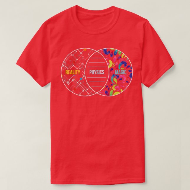 Physics Like Magic But Real  Funny Physics Pun  T-Shirt (Design Front)