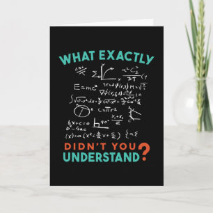 Physics Math Formula Joke Card