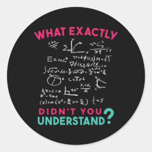 Physics Math Formula Joke Classic Round Sticker