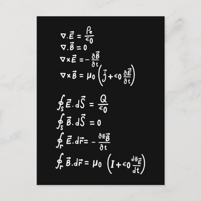Physics Math Formula Students Teacher  Invitation Postcard (Front)