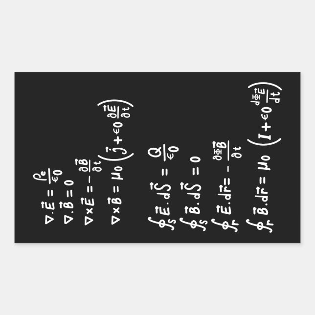 Physics Math Formula Students Teacher  Invitation  Rectangular Sticker (Front)