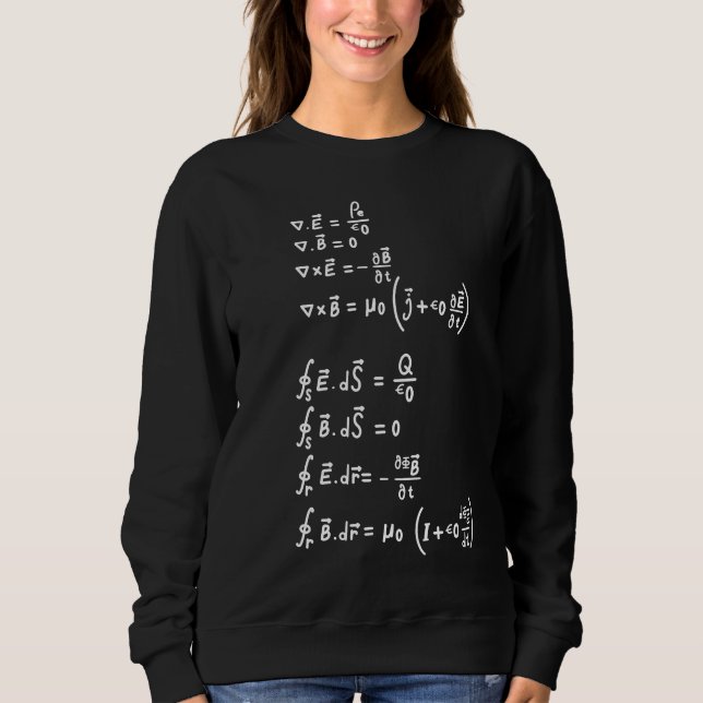 Physics Math Formula Students Teacher  Invitation  Sweatshirt (Front)