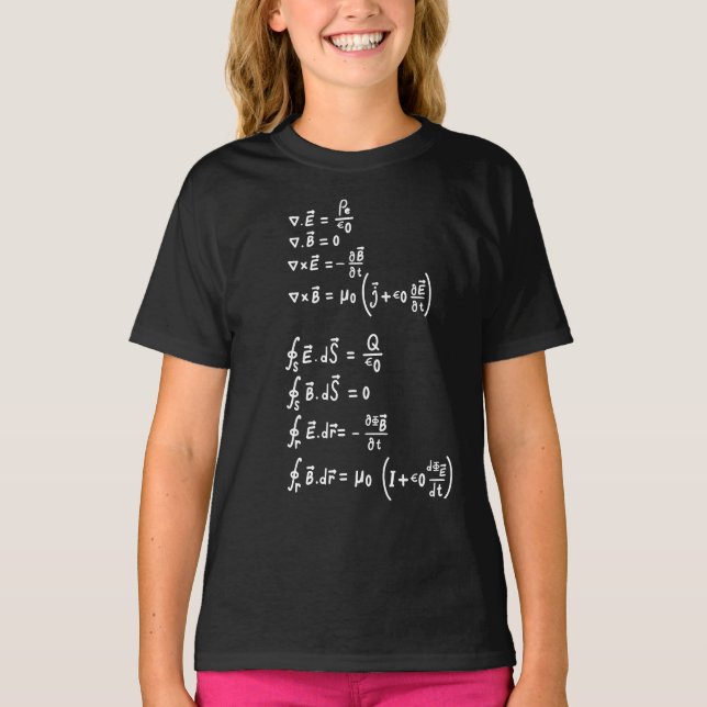 Physics Math Formula Students Teacher  Invitation  T-Shirt (Front)