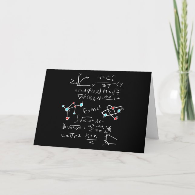 Physics Math Formula Teacher Student Atoms and Mol Card (Front)