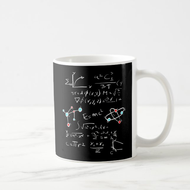 Physics Math Formula Teacher Student Atoms and Mol Coffee Mug (Right)