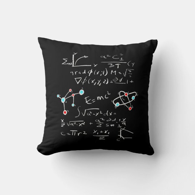 Physics Math Formula Teacher Student Atoms and Mol Cushion (Front)