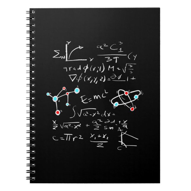 Physics Math Formula Teacher Student Atoms and Mol Notebook (Front)