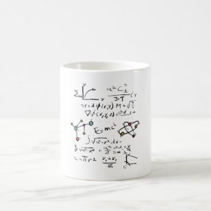 Physics Math Formula Teacher Student Molecules Coffee Mug